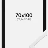 Ramme E-Line Wide Hvid 70x100 cm - Passepartout Sort 24x36 inches