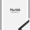 Ramme E-Line Wide Sort 70x100 cm - Passepartout Hvid 59,4x84 cm (A1)