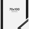 Ramme E-Line Wide Sort 70x100 cm - Passepartout Sort 61x91,5 cm