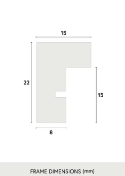 Ramme E-Line Wide Sort 70x100 cm - Passepartout Hvid 62x93 cm