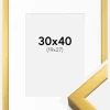 Ramme Falun Guld 30x40 cm - Passepartout Hvid 20x28 cm