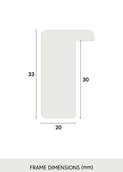 Ramme Falun Guld 30x40 cm - Passepartout Hvid 21x29,7 cm (A4)