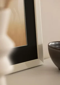 Ramme Fiorito Hvid 40x50 cm - Passepartout Sort 27x35 cm