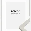 Ramme Fiorito Hvid 40x50 cm - Passepartout Hvid 29,7x42 cm (A3)