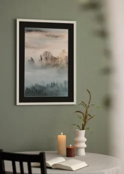 Ramme Fiorito Hvid 30x40 cm - Passepartout Sort 8x12 inches