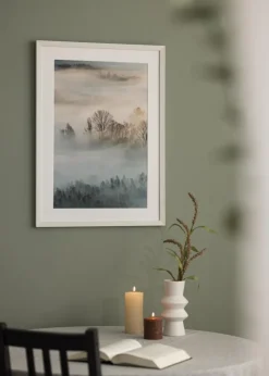 Ramme Fiorito Hvid 50x70 cm - Passepartout Hvid 33x56 cm