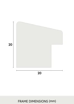 Ramme Fiorito Lys Eg 60x80 cm - Passepartout Hvid 50x65 cm