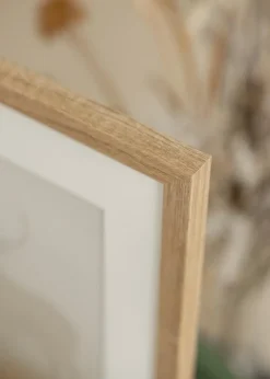 Ramme Fiorito Lys Eg 40x50 cm - Passepartout Hvid 27x35 cm