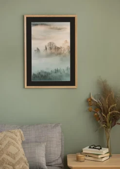 Ramme Fiorito Lys Eg 40x60 cm - Passepartout Sort 30x50 cm