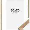 Ramme Fiorito Lys Eg 50x70 cm - Passepartout Hvid 33x56 cm