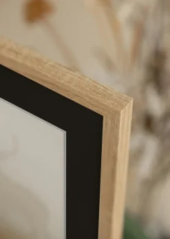Ramme Fiorito Lys Eg 50x60 cm - Passepartout Sort 15x20 inches