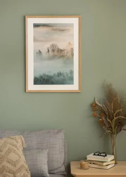 Ramme Fiorito Lys Eg 40x60 cm - Passepartout Hvid 32,9x48,3 cm (A3+)