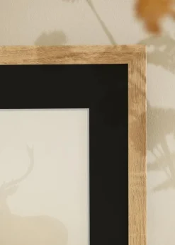 Ramme Fiorito Lys Eg 30x40 cm - Passepartout Sort 21x29,7 cm (A4)