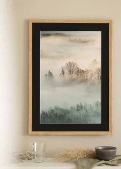 Ramme Fiorito Lys Eg 30x40 cm - Passepartout Sort 8x12 inches