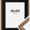 Ramme Fiorito Mørk Eg 40x50 cm - Passepartout Sort 30x40 cm