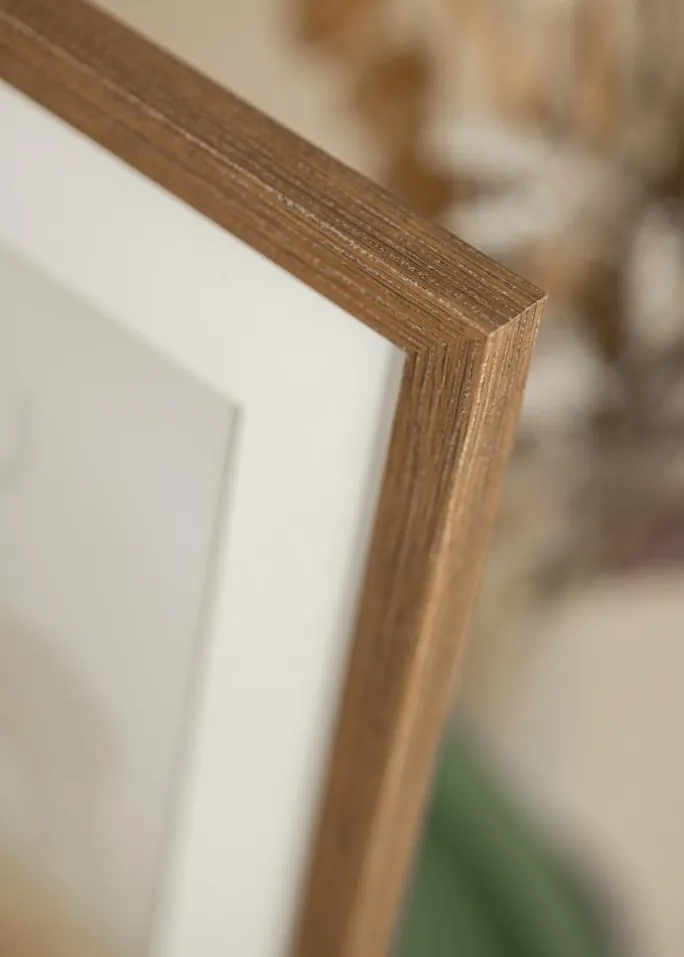 Ramme Fiorito Mørk Eg 50x60 cm - Passepartout Hvid 40x50 cm