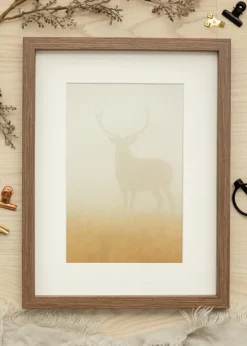 Ramme Fiorito Mørk Eg 70x100 cm - Passepartout Hvid 59,4x84 cm (A1)