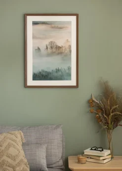 Ramme Fiorito Mørk Eg 60x80 cm - Passepartout Hvid 50x70 cm