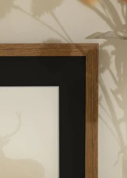Ramme Fiorito Mørk Eg 50x60 cm - Passepartout Sort 40x50 cm