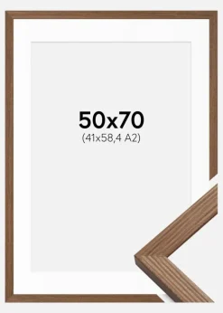 Ramme Fiorito Mørk Eg 50x70 cm - Passepartout Hvid 42x59,4 cm (A2)