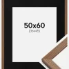 Ramme Fiorito Mørk Eg 50x60 cm - Passepartout Sort 37x46 cm