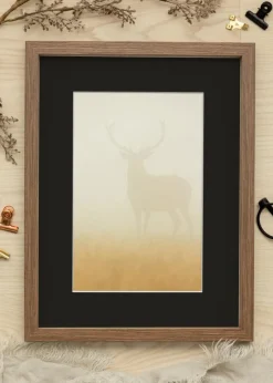 Ramme Fiorito Mørk Eg 40x60 cm - Passepartout Sort 32,9x48,3 cm (A3+)