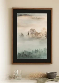 Ramme Fiorito Mørk Eg 70x100 cm - Passepartout Sort 24x36 inches