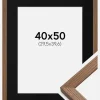 Ramme Fiorito Mørk Eg 40x50 cm - Passepartout Sort 12x16 inches