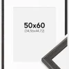 Ramme Fiorito Mørkegrå 50x60 cm - Passepartout Hvid 14x18 inches