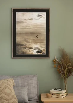 Ramme Fiorito Valnød 40x50 cm - Passepartout Sort 27,5x37 cm