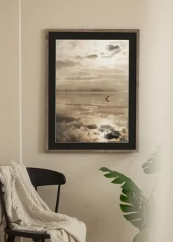 Ramme Fiorito Valnød 30x40 cm - Passepartout Sort 20x28 cm