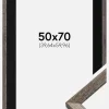 Ramme Fiorito Valnød 50x70 cm - Passepartout Sort 16x24 inches