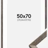 Ramme Fiorito Valnød 50x70 cm - Passepartout Hvid 16x24 inches