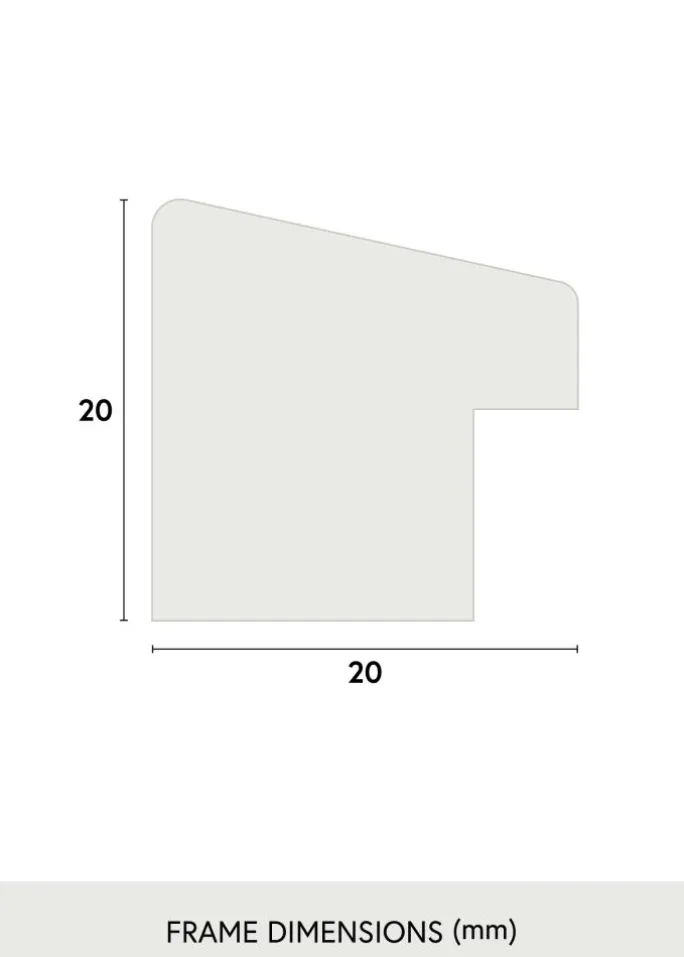 Ramme Fiorito Valnød 40x50 cm - Passepartout Hvid 27x35 cm