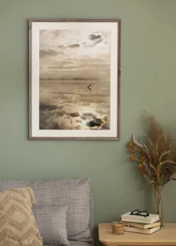 Ramme Fiorito Valnød 50x70 cm - Passepartout Hvid 33x56 cm