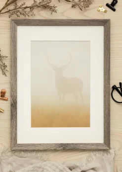 Ramme Fiorito Valnød 50x70 cm - Passepartout Hvid 33x56 cm