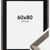 Ramme Fiorito Valnød 60x80 cm - Passepartout Sort 50x65 cm