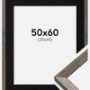 Ramme Fiorito Valnød 50x60 cm - Passepartout Sort 40x50 cm