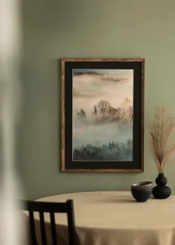 Ramme Fiorito Washed Oak 60x80 cm - Passepartout Sort 50x65 cm