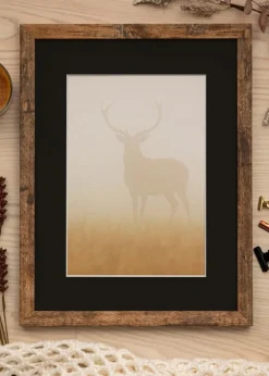 Ramme Fiorito Washed Oak 60x80 cm - Passepartout Sort 50x65 cm