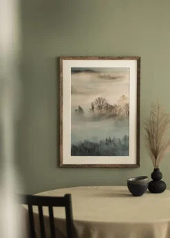 Ramme Fiorito Washed Oak 60x80 cm - Passepartout Hvid 50x65 cm