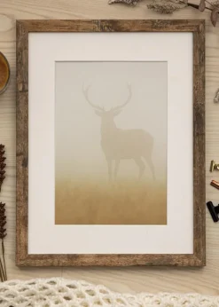 Ramme Fiorito Washed Oak 60x80 cm - Passepartout Hvid 50x65 cm