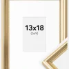 Ramme Gala Guld 13x18 cm - Passepartout Hvid 7x10 cm