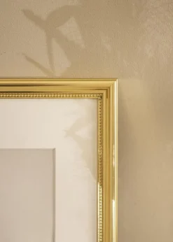 Ramme Gala Guld 50x70 cm - Passepartout Hvid 40x61 cm