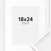 Ramme Gala Hvid 18x24 cm - Passepartout Hvid 13x18 cm