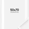 Ramme Gala Hvid 50x70 cm - Passepartout Hvid 16x24 inches