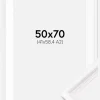 Ramme Gala Hvid 50x70 cm - Passepartout Hvid 42x59,4 cm