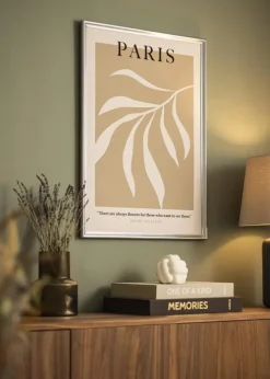 Ramme Gala Sølv 40x50 cm - Passepartout Hvid 31,5x40 cm