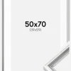 Ramme Gala Sølv 50x70 cm - Passepartout Hvid 40x60 cm