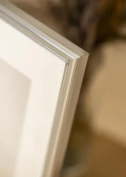 Ramme Gala Sølv 30x40 cm - Passepartout Hvid 18x27 cm